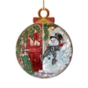 Set Of 2 Winter Is Coming Snowman Wooden Christmas Ornaments 5.5" -Optimal Christmas Shop 8121127dg 1 91766.1667549914