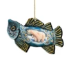 Set Of 2 Frosty Fish With Polar Bears Wooden Christmas Ornaments 5.5" -Optimal Christmas Shop 8126141 1 34859.1667549664