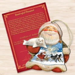 Set Of 2 Santa Northern Lights Of Christmas Wooden Ornaments 5.5" 8 Set Of 2 Santa Northern Lights Of Christmas Wooden Ornaments 5.5" -Optimal Christmas Shop 8151844 3 34761.1667549629