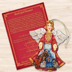 Set Of 2 Angel Nativity Wooden Christmas Ornaments 5.5" 8 Set Of 2 Angel Nativity Wooden Christmas Ornaments 5.5" -Optimal Christmas Shop 8152722 3 70694.1667549651