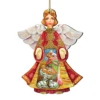 Set Of 2 Angel With Mary And Joseph Wooden Christmas Ornaments 5.5" -Optimal Christmas Shop 8154109 1 22757.1667549675