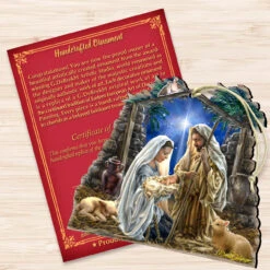 Set Of 2 Nativity Glory To God Wooden Christmas Ornaments 5.5" -Optimal Christmas Shop 8161010 1722 3 83955.1667549713