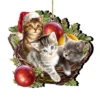 Set Of 2 Kittens In A Basket Wooden Christmas Ornaments 5.5" -Optimal Christmas Shop 8161027 1 1607 1 15173.1667549732