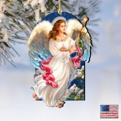 Set Of 2 Luminous Angel Wooden Christmas Ornaments 5.5" 9 Set Of 2 Luminous Angel Wooden Christmas Ornaments 5.5" -Optimal Christmas Shop 8161036 1322 4 46013.1667549732