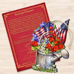 Set Of 2 American Freedom Celebration Wooden Christmas Ornaments 5.5" -Optimal Christmas Shop 8161040 1711 3 30277.1667549740