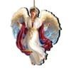 Set Of 2 Angel Bringing Peace On Earth Wooden Ornaments 5.5" 1 Set Of 2 Angel Bringing Peace On Earth Wooden Ornaments 5.5" -Optimal Christmas Shop 8161048 1208 1 38924.1667549741