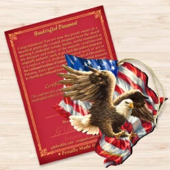 Set Of 2 American Independence Eagle Wooden Ornaments 5.5" 8 Set Of 2 American Independence Eagle Wooden Ornaments 5.5" -Optimal Christmas Shop 8161052 1432 3 82795.1667549745