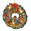 Set Of 2 Nativity Wreath Wooden Christmas Ornaments 5.5" -Optimal Christmas Shop 8185314 1 69454.1667549635