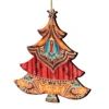Set Of 2 Vivid Christmas Tree Wooden Ornaments 5.5" -Optimal Christmas Shop 8193147 1 85450.1667549659