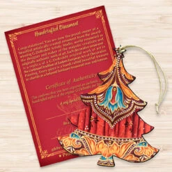 Set Of 2 Vivid Christmas Tree Wooden Ornaments 5.5" -Optimal Christmas Shop 8193147 3 26363.1667549660