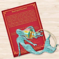 Set Of 2 Mermaid Beach Scene Wooden Christmas Ornaments 5.5" -Optimal Christmas Shop 8198514 3 88062.1667549670