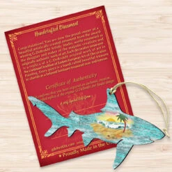 Set Of 2 Shark Beach Scene Wooden Christmas Ornaments 5.5" 8 Set Of 2 Shark Beach Scene Wooden Christmas Ornaments 5.5" -Optimal Christmas Shop 8198515 3 96961.1667549672