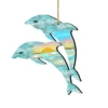 Set Of 2 Dolphins Beach Scene Wooden Christmas Ornaments 5.5" -Optimal Christmas Shop 8198519 1 98709.1667549683