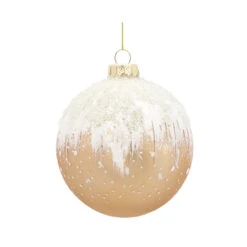 Set Of 6 Gold And White Finish Glass Christmas Ball Ornament 3.75-5.75" 9 Set Of 6 Gold And White Finish Glass Christmas Ball Ornament 3.75-5.75" -Optimal Christmas Shop 83112 3 74926.1683977467
