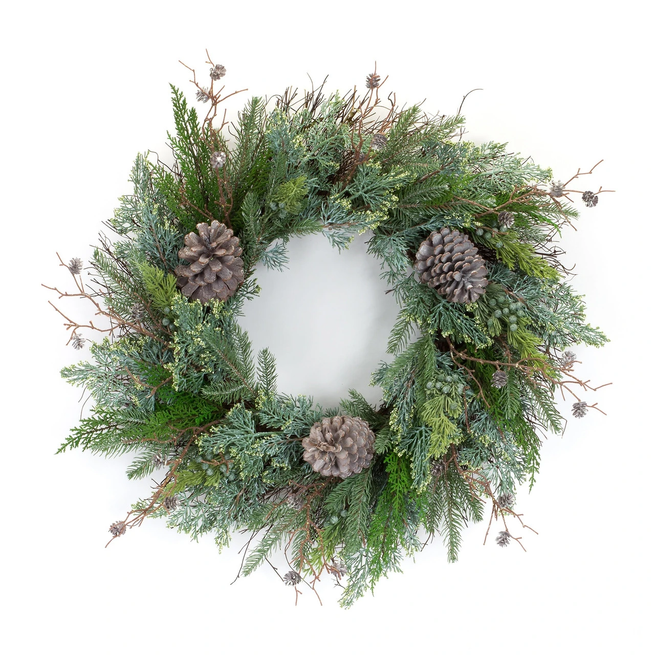 Juniper And Pine Artificial Christmas Wreath, 27.75-Inch, Unlit 3 Juniper And Pine Artificial Christmas Wreath, 27.75-Inch, Unlit