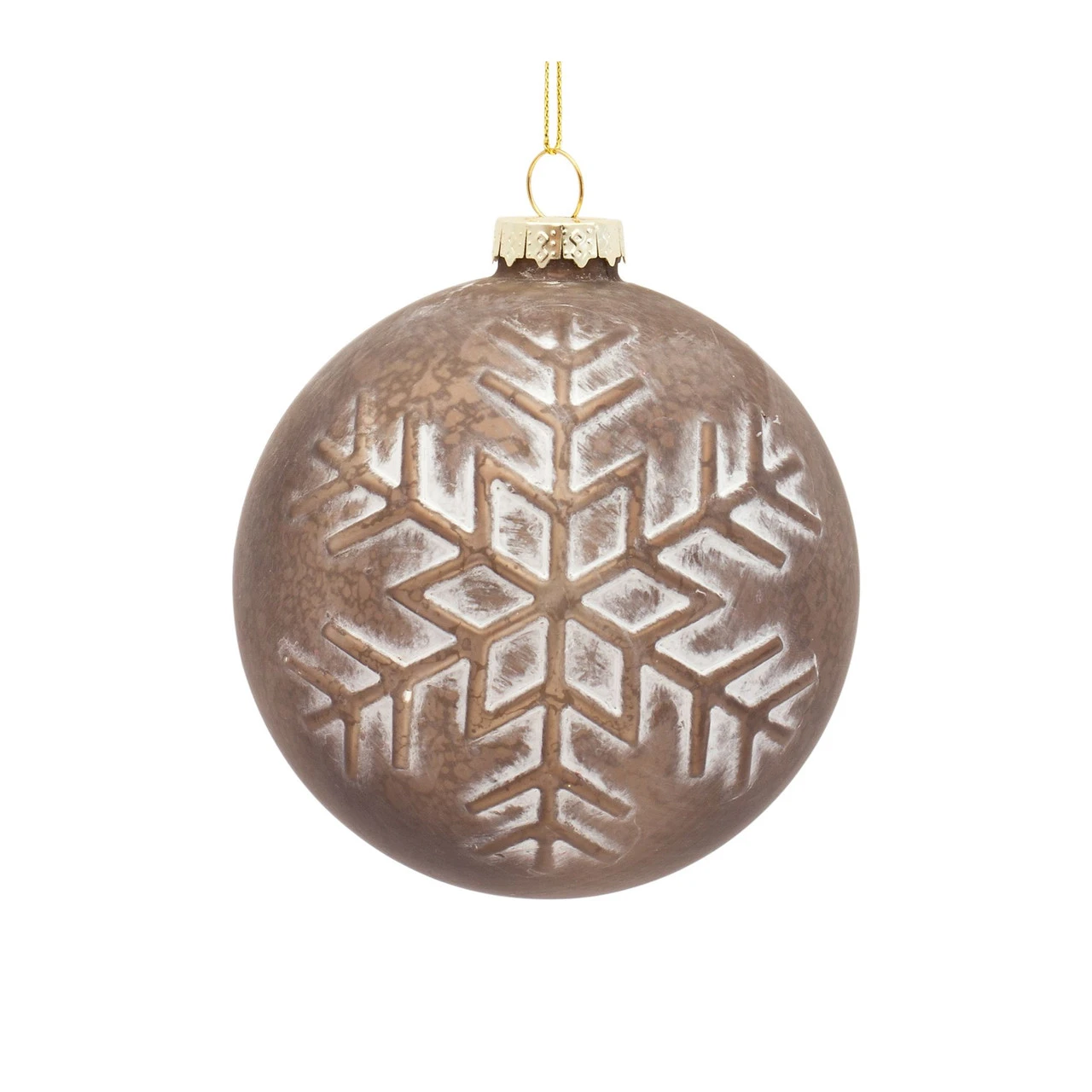 Set Of 4 Rustic Brown Finish Glass Christmas Ball Ornaments 3.5-4.5" 5 Set Of 4 Rustic Brown Finish Glass Christmas Ball Ornaments 3.5-4.5" - Image 3