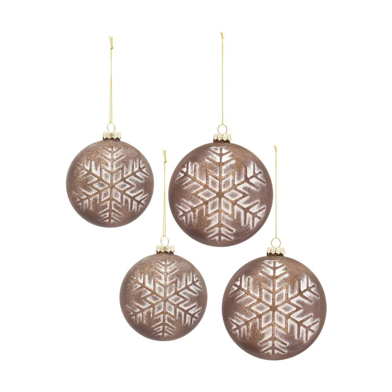 Set Of 4 Rustic Brown Finish Glass Christmas Ball Ornaments 3.5-4.5" 3 Set Of 4 Rustic Brown Finish Glass Christmas Ball Ornaments 3.5-4.5"