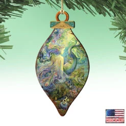 Set Of 2 Mermaid Fairy In The Sea Wooden Christmas Ornaments 5.5" -Optimal Christmas Shop 845624 jw 4 49682.1667549701