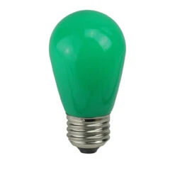 Pack Of 25 Opaque LED S14 Green Christmas Replacement Bulbs