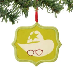 3.75" Yellow And White Story Air Rifle Sentiment Christmas Ornament
