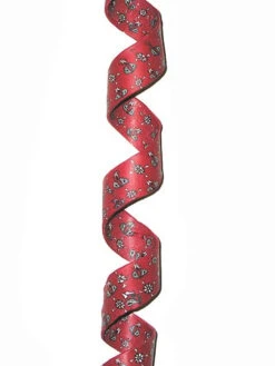 3' Red And Black Twisted Bandana Paisley Christmas Garland - Unlit