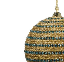 3" Regal Peacock Glittered Gold And Turquoise Blue Peacock Striped Christmas Ball Ornament 7 3" Regal Peacock Glittered Gold And Turquoise Blue Peacock Striped Christmas Ball Ornament -Optimal Christmas Shop allstate20xn7640 pc go 86090.1667578338