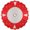 54" Red And White Embroidered Jeweled Tree With Snowflake Christmas Tree Skirt -Optimal Christmas Shop allstate xa1257 re wh 1 35400.1667662693