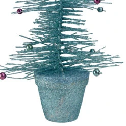 16" Whimsical Turquoise Glittered Spike Table Tree - Unlit -Optimal Christmas Shop allstate xat532 tq 3 82561.1667661853