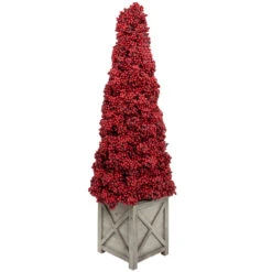 40" Red Berry Cone Potted Christmas Topiary 9 40" Red Berry Cone Potted Christmas Topiary -Optimal Christmas Shop allstate xbp077 re 2 78592.1667536611