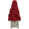 24" Red Berry Cone Potted Christmas Topiary -Optimal Christmas Shop allstate zbp076 re 1 54796.1667517699