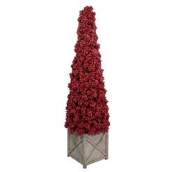 50" Red Berry Cone Potted Christmas Topiary 10 50" Red Berry Cone Potted Christmas Topiary -Optimal Christmas Shop allstate zbp078 re 5 51340.1667643793