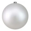 Silver Splendor Shatterproof Matte Christmas Ball Ornament 8" (200mm) -Optimal Christmas Shop apipjlpox 47842.1611763910