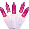 50-Count Pink Everglow Steady Mini Christmas Light Set, 9.1 Ft White Wire -Optimal Christmas Shop baywjfw1kvudnp4ihijg4i067aqwbcpu 27687.1667681341