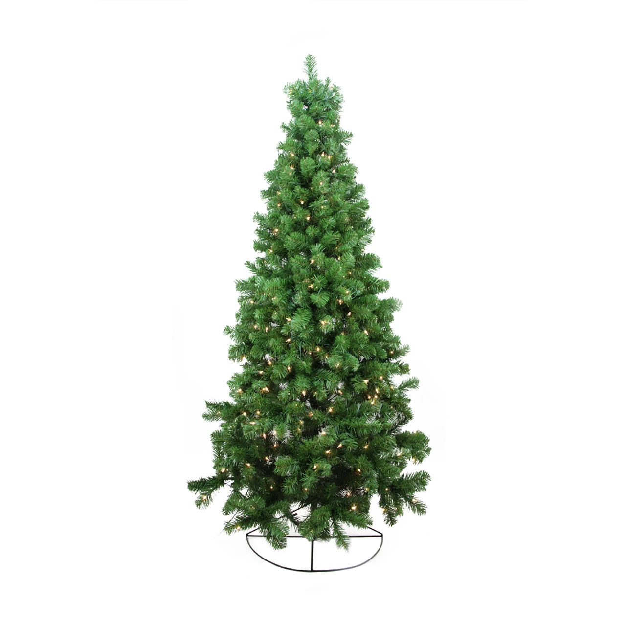6' Pre-Lit Pine Artificial Wall Christmas Tree, Clear Lights 3 6' Pre-Lit Pine Artificial Wall Christmas Tree, Clear Lights