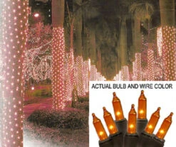 2' X 8' Orange Mini Christmas Net Style Tree Trunk Wrap Christmas Lights - Brown Wire -Optimal Christmas Shop bev5kcn9udaj1kj28k6dqnuwkhphtuzo 92249.1667660026