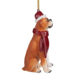 3.5" Fawn Boxer Dog Christmas Ornament 12 3.5" Fawn Boxer Dog Christmas Ornament -Optimal Christmas Shop boxer 5 78358.1667615234
