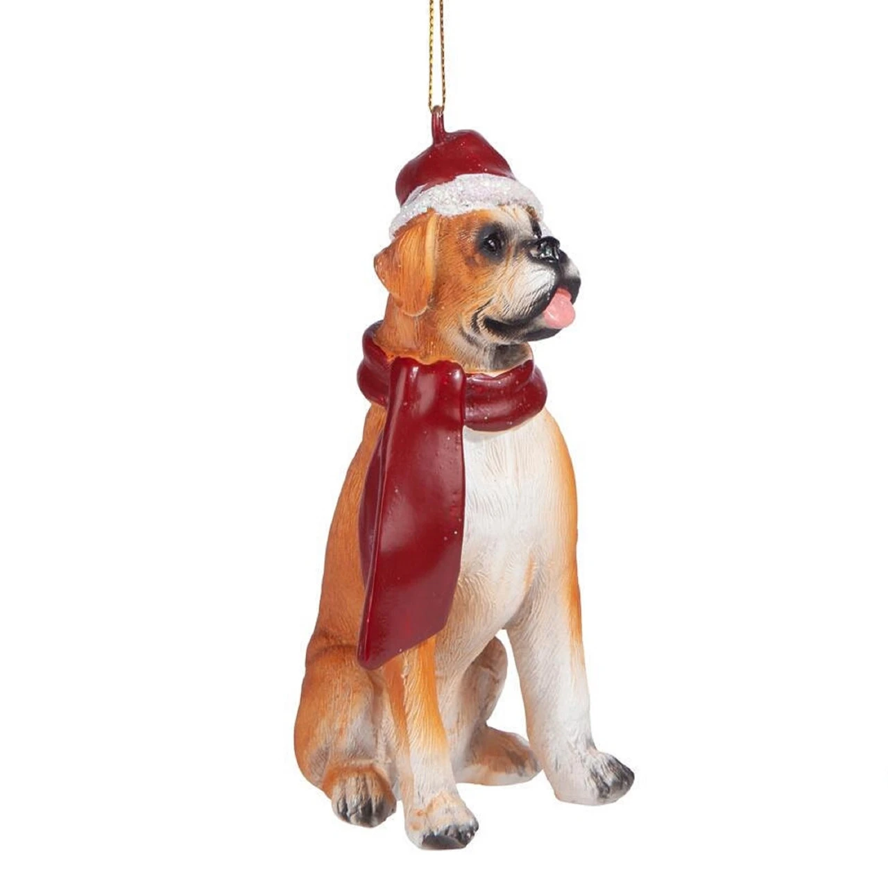 3.5" Fawn Boxer Dog Christmas Ornament 8 3.5" Fawn Boxer Dog Christmas Ornament - Image 6