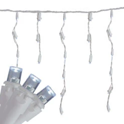 Set Of 70 Pure White LED Wide Angle Icicle Christmas Lights - 6 Ft White Wire 8 Set Of 70 Pure White LED Wide Angle Icicle Christmas Lights - 6 Ft White Wire -Optimal Christmas Shop brightstar 39 721 77 2 62813.1667658035