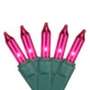 4' X 6' Pink Mini Net Style Christmas Lights - Green Wire -Optimal Christmas Shop britestar 292m4611 1 98787.1667553595