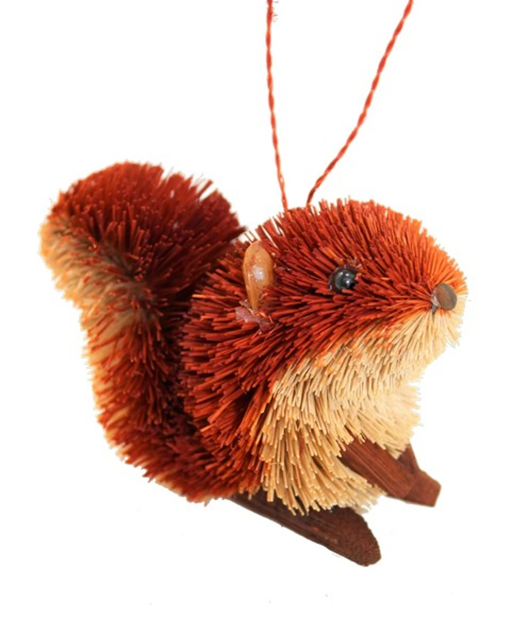 2.75” Red And Brown Whimsical Bristle Brush Handcrafted Squirrel Hanging Ornament 3 2.75” Red And Brown Whimsical Bristle Brush Handcrafted Squirrel Hanging Ornament