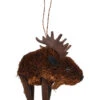 6” Brown And Black Bristle Brush Handcrafted Moose Hanging Figurine Ornament -Optimal Christmas Shop brushor72 44162.1687907853