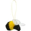 4.5” Black And Yellow Bristle Brush Handcrafted Bumble Bee Hanging Figurine Ornament -Optimal Christmas Shop brushor92 71020.1687907266