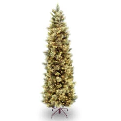 6.5 Ft. Carolina Pine Slim Tree With Clear Lights