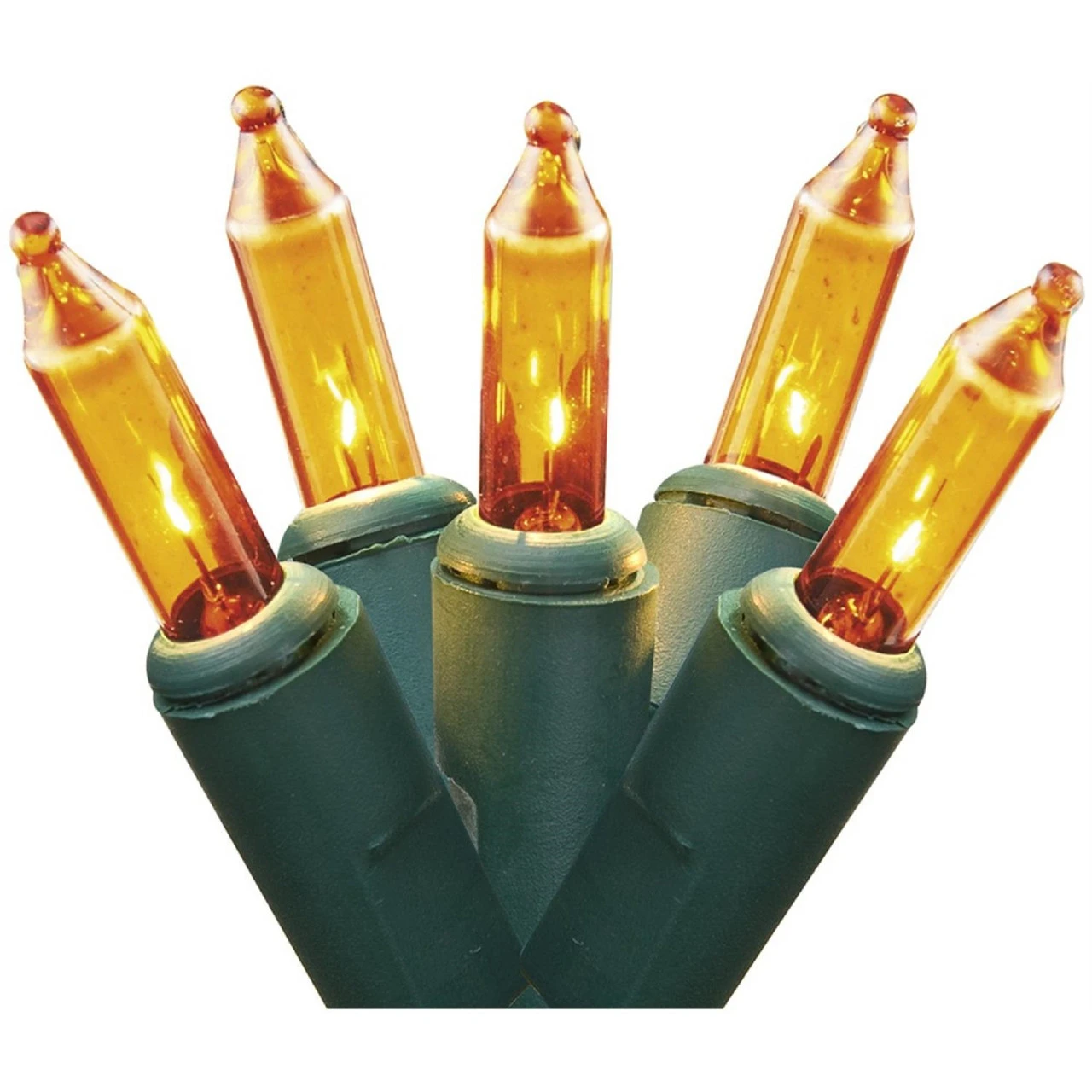 150-Count Gold Chasing Mini Christmas Light Set, 33.5ft Green Wire 3 150-Count Gold Chasing Mini Christmas Light Set, 33.5ft Green Wire