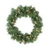 16" Pre-Lit Deluxe Windsor Pine Artificial Christmas Wreath, Clear Lights