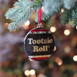 3.5" Silver And Brown "Tootsie Roll" Candy Logo Christmas Ornament -Optimal Christmas Shop cyxpum5zni6x6qrpe6g3ko0bzftheiud 10024.1667641367