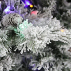 9' Pre-Lit Medium Flocked Victoria Pine Artificial Christmas Tree - Dual Color LED Lights -Optimal Christmas Shop d0unmbcqwzaifd1fzkhim9gifh9cyhgn 34019.1667536498