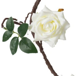 116.75" Green And White Artificial Flower Vine Garland With Leaves -Optimal Christmas Shop dabhg f29405 3 91702.1667659415