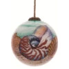 3” Green And Beige Sandy Beach Shell Hand Painted Mouth Blown Glass Hanging Christmas Ornament -Optimal Christmas Shop dacf 1710327 24809.1667528320