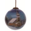 3” Blue And White Heart Of The Season Church Hand Painted Glass Hanging Christmas Ornament -Optimal Christmas Shop dacf 1710389 31475.1667528325